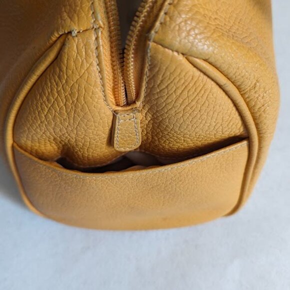 Orange Desmo Italian Leather Handbag - Picture 13 of 14